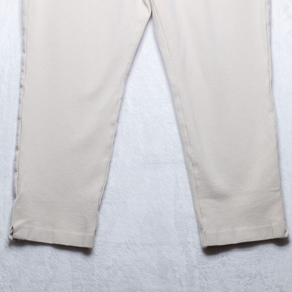 CHICOS Juliet Pull On Ankle Pants Stretch Jersey Knit Beige Sz 2 US L - Picture 3 of 7